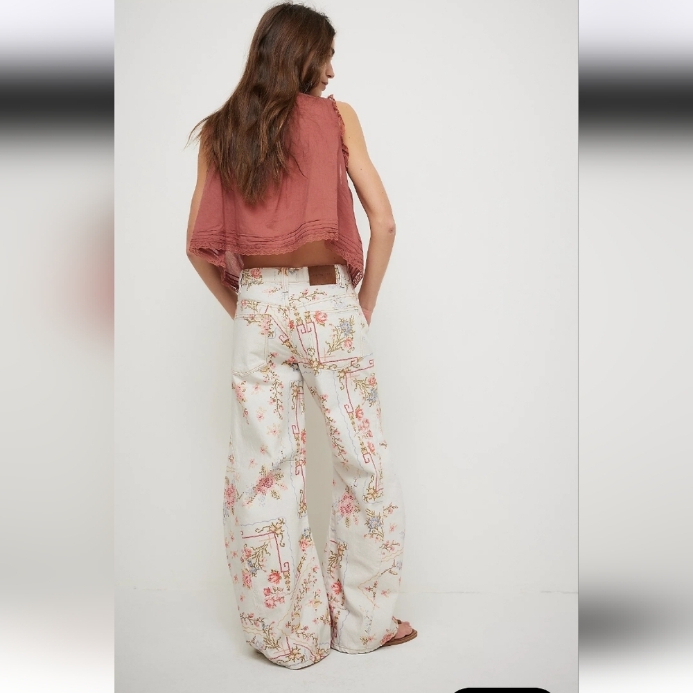 We The Free NWTs Eden Printed High Slouchy Jeans - Picture 4 of 7